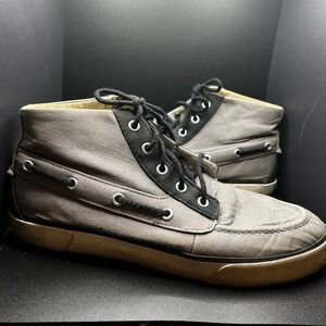 Polo Ralph Lauren Lander Mens Size 8.5‎  Gray White Casual Chukka Shoes Sneakers